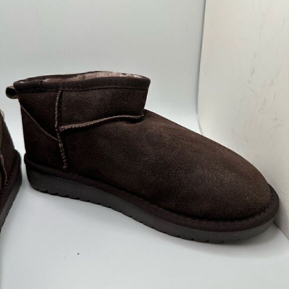 CUSHIONAIRE Women's Genuine Suede pull on boot +Memory Foam 8.5 BROWN - Picture 6 of 7